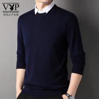 花花公子贵宾 羊毛衫男衬衫领长袖毛t恤商务polo衫男装秋冬内搭针织打底衫