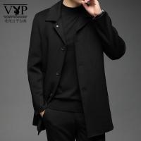 花花公子贵宾 2022秋冬新款男士毛呢大衣中长款风衣时尚休闲呢子大衣外套