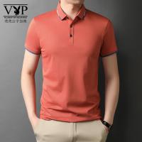 花花公子贵宾 纯色短袖T恤男夏季潮流百搭翻领polo衫男士2023新款潮牌半袖体恤