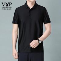 花花公子贵宾 夏季翻领无痕短袖T恤中老年男士休闲polo衫男装潮流薄款仿冰丝半袖