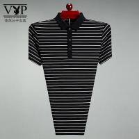 花花公子贵宾 男士2023年夏季新款百搭T恤男短袖商务休闲中老年爸爸装体恤男