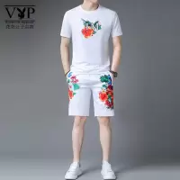 花花公子贵宾 夏季薄款短袖短裤男士两件套潮牌高品质印花休闲装潮流时尚运动套装