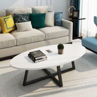 北欧茶几现代简约客厅小户型创意简易阳台椭圆铁艺边几小桌子迷你