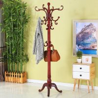 实木衣帽架创意欧式大衣架落地晾衣架衣服架子挂衣架衣帽挂衣服挂