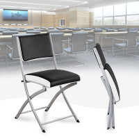 便携办公椅餐椅金属折叠椅家用电脑椅扶手麻将椅会议椅简易PU椅子