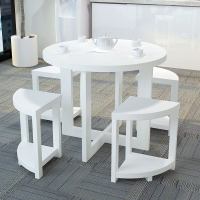 圆形餐桌洽谈接待圆桌小户型饭桌圆餐桌椅简约现代小咖啡圆桌定做