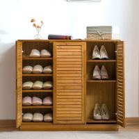 楠竹鞋柜实木鞋架简易多层鞋柜简约现代客厅玄关多功能收纳厅柜