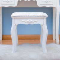欧式梳化妆凳简约现代布艺实木梳妆台椅子美甲凳子田园卧室换鞋凳