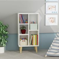 北欧简约实木脚现代落地书柜书架儿童书架书柜实木柜子自由组合架