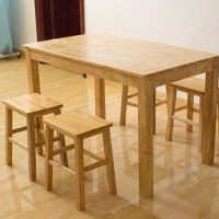 实木餐桌吃饭桌子书桌棋牌桌橡木桌子实用餐厅餐馆桌子长方形方桌