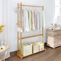 简易衣帽架衣架落地卧室创意多功能简约挂衣架落地置物架