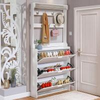 超薄翻斗鞋柜子实木纤维板简约现代玄关厅鞋架简易防尘外鞋柜