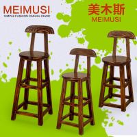 高凳子家用高脚凳吧台凳子靠背吧台椅酒吧椅高板凳椅子圆凳实木