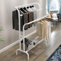 铁艺衣帽架落地衣架卧室简约陈列架服装展示架中岛架理发店毛巾架