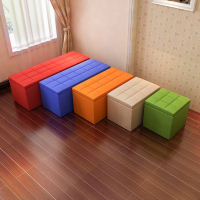 服装店沙发凳长凳储物试衣间凳子休息凳鞋店换鞋凳长条脚凳皮墩子