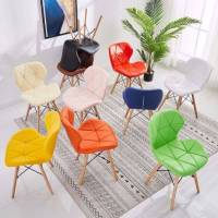 椅子简约现代伊姆斯家用靠背凳子餐椅实木成人椅电脑化妆椅书桌椅