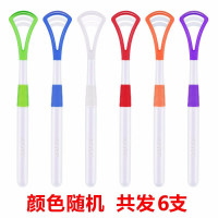 小鹿妈妈刮舌器舌苔清洁器舌苔刷舌刷板洗舌头支包装便携经典系列男女通用 6支装（颜色随机，不接受备注）