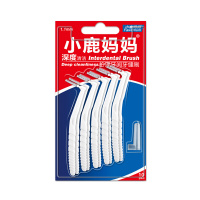 小鹿妈妈牙缝刷齿间刷牙缝清洁器正畸牙刷牙间刷细滑口腔护理L型10支/盒 1.1mm【白色1盒（10支）】