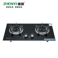 ZHENYI臻颐智能电器 Y01 燃气灶 黑色钢化玻璃 热电偶自动熄火安全装跹暹屳