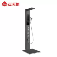 云沃枫智能电器(WF-LYP-09 A镜面玫瑰金 镜面钛黑) 集成淋浴屏电热即热式跹暹屳