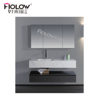 HOLOW好来屋整体卫浴 188-1015-1米 洗脸盆 智能浴室柜组合套装卫生间洗脸台盆组合柜 现代简约洗手盆洗跹暹屳