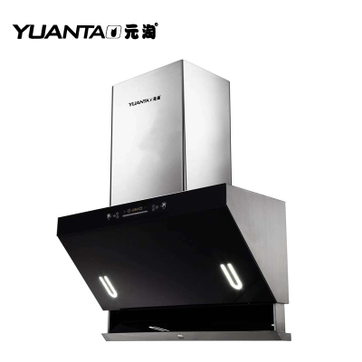 YUANTAO元淘智能电器 YT-3608 油烟机 油烟分离 黑色钢化玻璃大吸力 时尚 智能厨电安全跹暹屳
