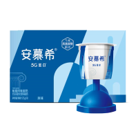 安慕希 5G蓝胖子 高端凝酪勺吃酸奶杯 125g*8杯 5G蛋白酸牛奶