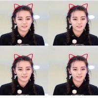 日韩毛绒可爱猫耳朵箍小恶魔成人儿童卖萌头箍饰饰