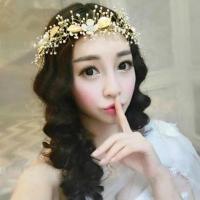 韩式新娘饰套装森系甜美花朵头饰箍花环结婚饰品影楼盘配饰
