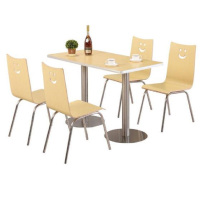 红叶餐厅连体餐桌椅