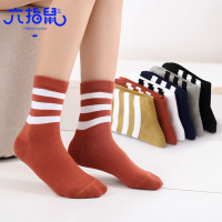 六指鼠春秋儿童纯棉袜子女童中筒袜男童宝宝冬季1-3-5-7-9岁长袜