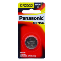 松下Panasonic 进口纽扣电池CR2032CH/1B 3V汽车钥匙遥控器电脑主板电子秤体重秤照相机计算器1粒