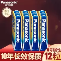 松下进口碱性5号干电池LR6EGC/12SA 适用于指纹锁密码锁遥控器手电筒玩具键盘鼠标遥控器12粒装 1.5V 正品