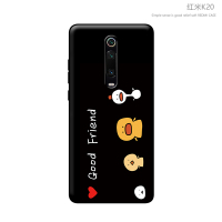 红米k20pro手机壳红米k20保护壳全包大魔王防摔硅胶磨砂超薄创意 乳白色k20小黄鸡黑