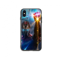 钢铁侠手机壳苹果x漫威iphone8plus复仇者联盟4XS max玻璃套XR男6 5留言手机型号