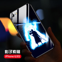海贼王苹果8plus手机壳光iPhonex艾斯xsmax索隆iPhone6三刀流7p 苹果6/6s【影子索隆】来电会发光