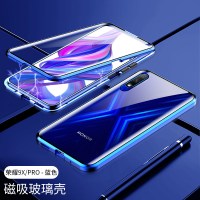 双面玻璃华为荣耀20手机壳20pro保护套9x全包v20防摔honor20i红超薄por透明 荣耀9X/9Xpro-蓝色