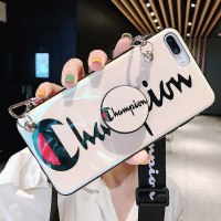 背带斜挎苹果x手机壳女iphonexsmax潮牌8plus个性创意6s韩版 7plus/8plus【米白】支架+挂绳斜跨