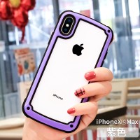 苹果x手机壳iphonex潮牌Xs透明硅胶iPhoneXs防摔Max软壳iphoneXsm 苹果XsMax【紫色-烤漆】