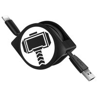 漫威苹果手机壳X硅胶XsMax保护套xs全包布艺防摔XR潮流男款钢铁侠 【雷神】苹果数据线★伸缩款