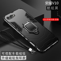 华为mate9手机壳mate10男防摔全包pro保护套硅胶荣耀10 荣耀v10【炫酷黑】★气囊防摔★送全屏膜【升级指环】