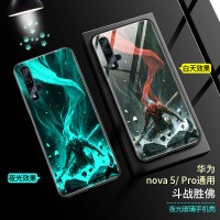 华为nova5pro手机壳夜光玻璃nova5女潮pro硅胶全包防摔保护套男款 华为nova5/5pro【斗战胜佛】