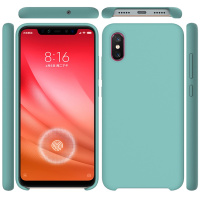 ins风小米8屏幕指纹版手机壳简约纯色mi8pro液态硅胶UD防摔探索版 小米8屏幕指纹版冰海蓝