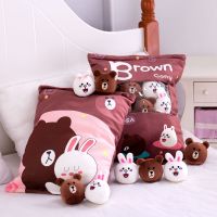 新款布朗熊可妮兔零食袋子抱枕一大袋毛绒玩具公仔女孩生日