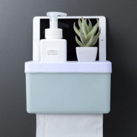 单层绿色 卫生间纸巾盒厕纸盒免打孔卫生纸巾架防水厕所卷纸架卫生间置物架