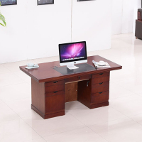 皋城好德 实木贴木皮面油漆办公家具电脑桌办公桌HD-BGZ1600A