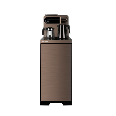 美菱高端茶吧机S10灰色色温热型玻璃背板 蓝牙音乐语音控制，无线充电
