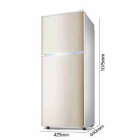 Roushilong广东荣生 双门小冰箱85-158家用双门实标迷你小型冰箱85L 冷藏冷冻保鲜小冰箱