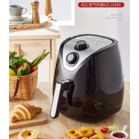 利仁空气炸锅J3400家用大容量机械炸薯条机全自动多功能网红无油空气电炸锅炸鸡翅黑色3.7升容量