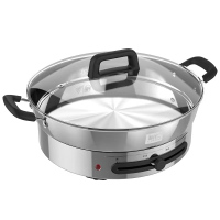 利仁电煎锅电饼铛煎烤涮一体锅DJG-J3703《304食品级钢,38cm》多用锅电热锅